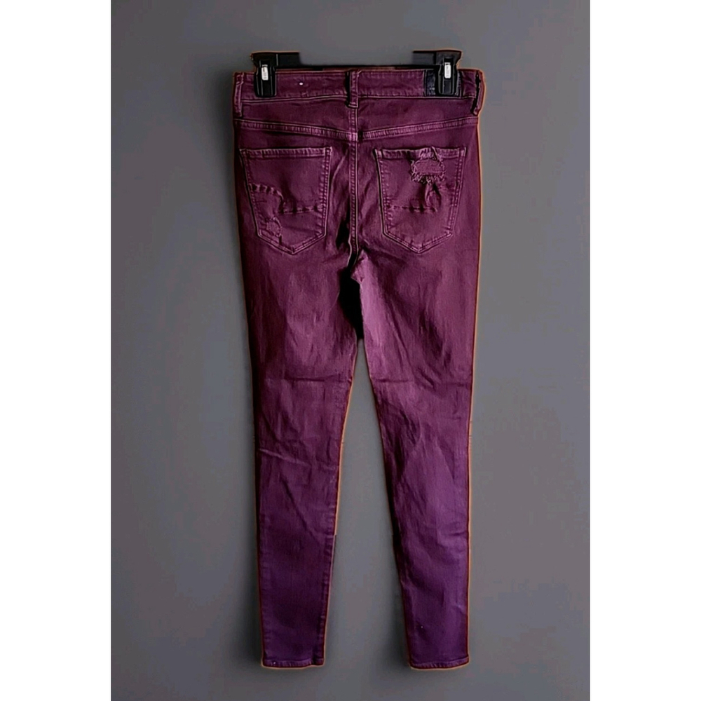American Eagle Women's Jegging Jeans, Super High Rise, Size 4, Long Plum - Picture 2 of 11